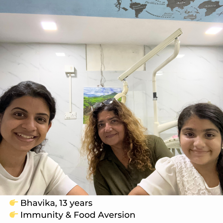 13-year-old girl overcoming low immunity and food aversions through holistic nutrition.