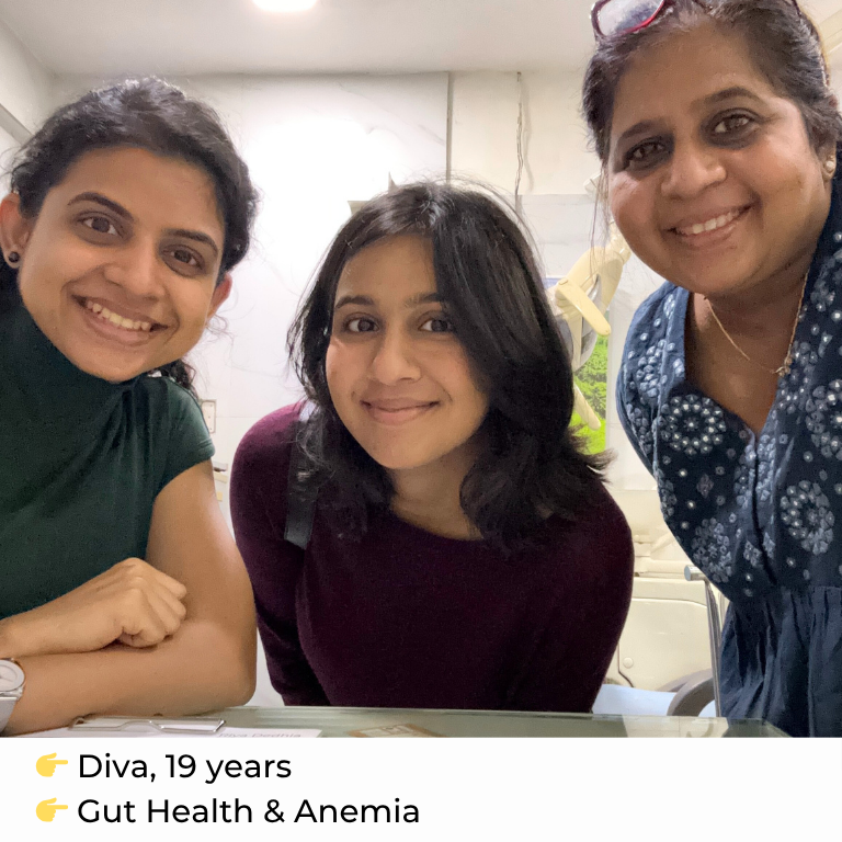 19-year-old girl improving gut health and anemia through holistic nutrition.
