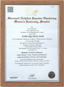 Bachelor of Science Home Science